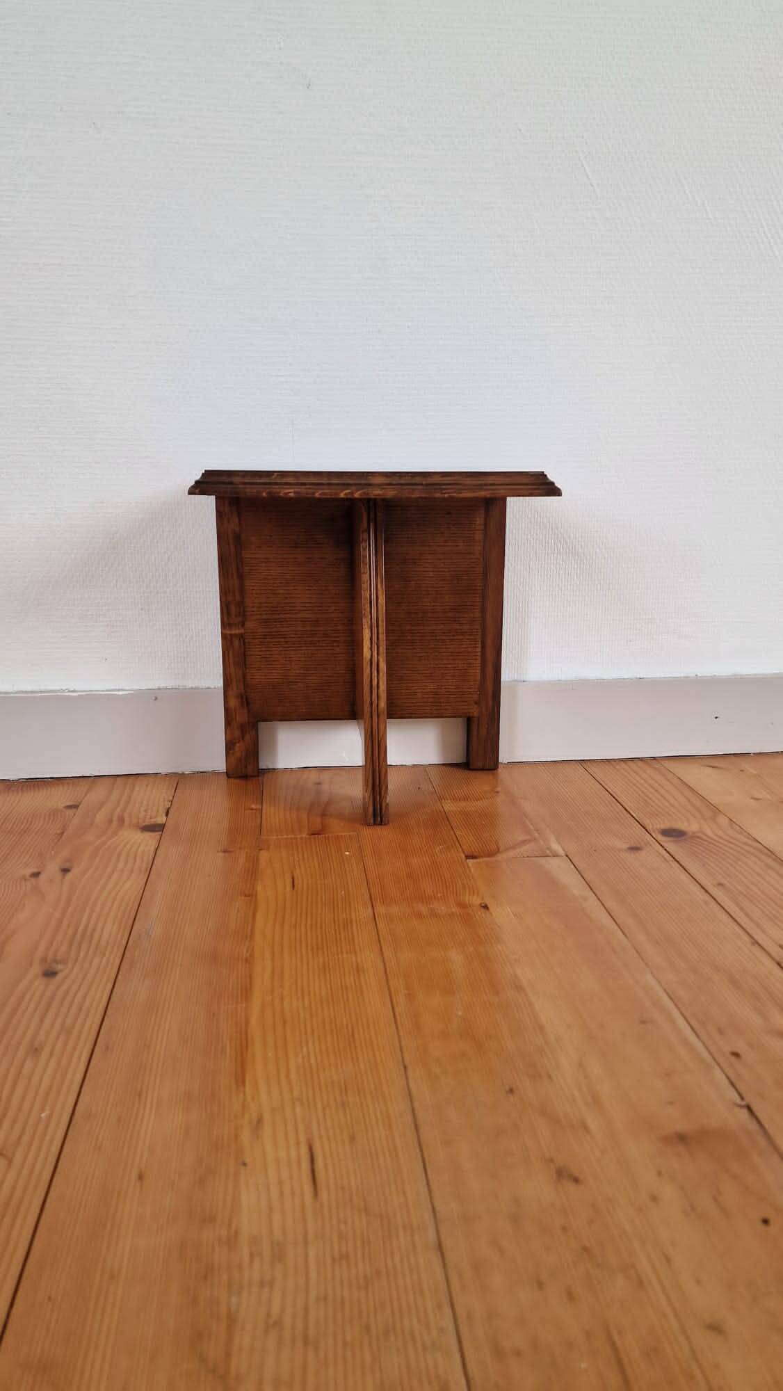 Bedside table or end of sofa Italian brutalism wood