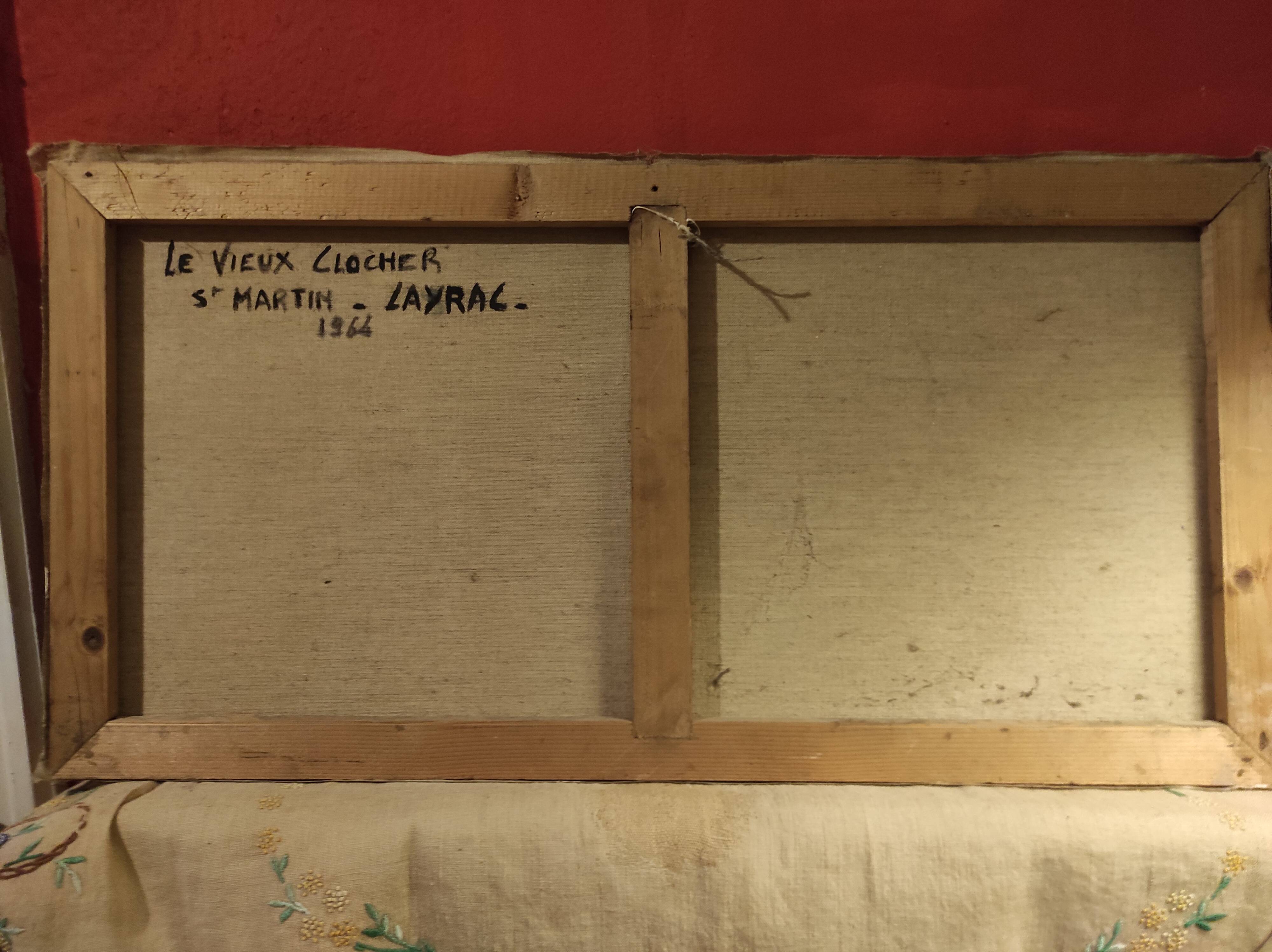 French vintage oil painting on canvas, signed A. Lahour, 1964