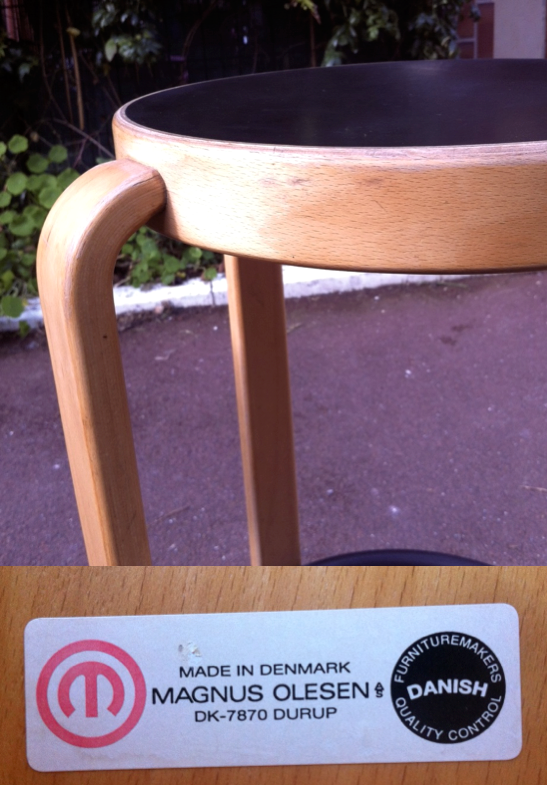 Scandinavian Thygesen and Sørensen stool 50s 60s