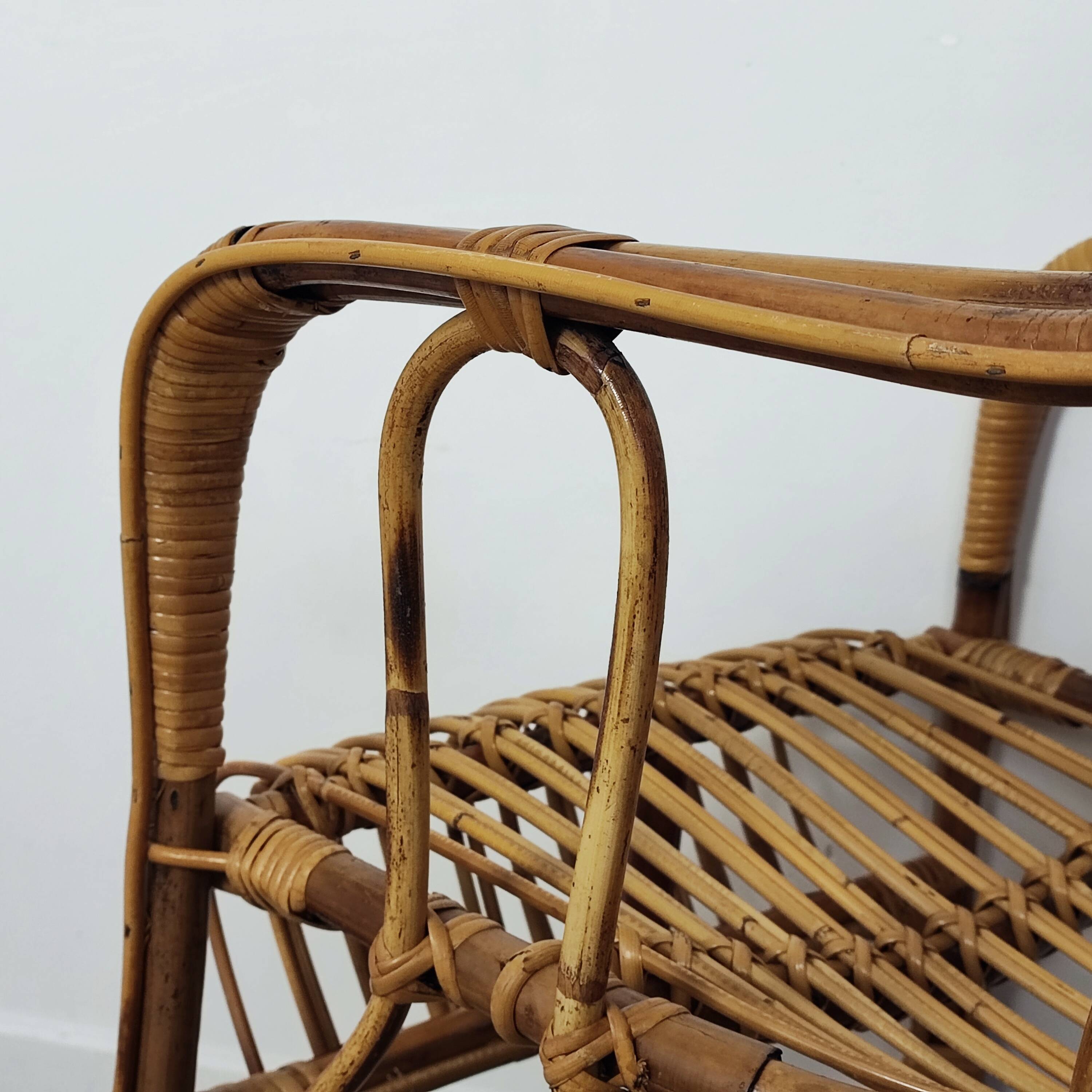 Rattan armchair 60'