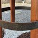 Brutalist stools vintage light wood 70'
