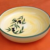Hollow service dish Glazed ceramic decoration olives Diameter: 300mm...