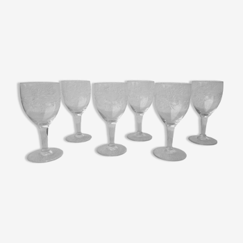 50's chiseled stemware