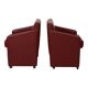 Vintage Couple Red Sofas Armchairs High Quality Faux Leather