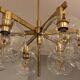 Lustre "Pastoral" en laiton avec six globes Hans-Agne Jakobsson