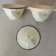 complete service in yellow earthenware Ainay Salin France