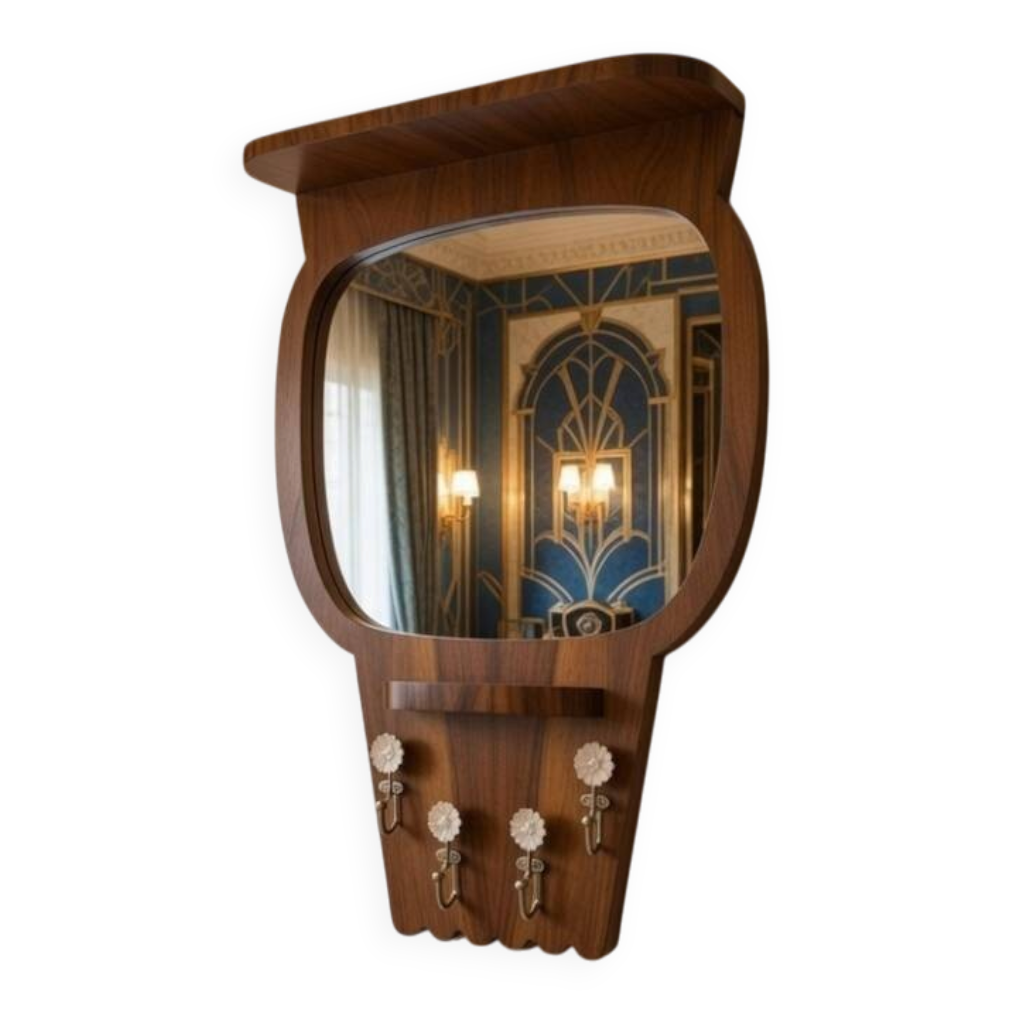 Art Deco mirror wardrobe, Poland, 1940s