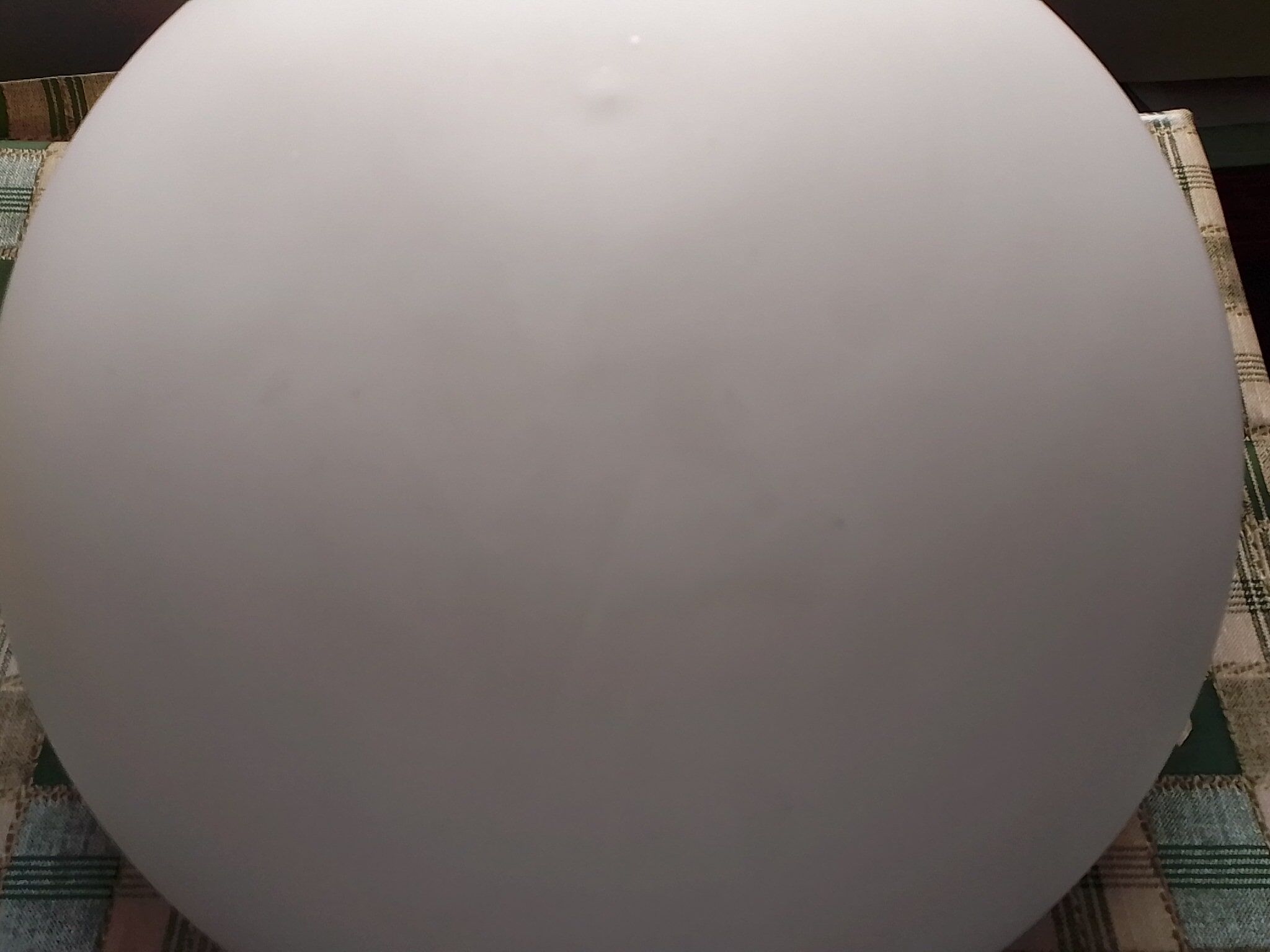 Opaline-style round glass ceiling light