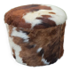 Cowhide chest pouf, 1970