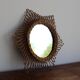 Old rattan star witch mirror vintage design 50s 60s