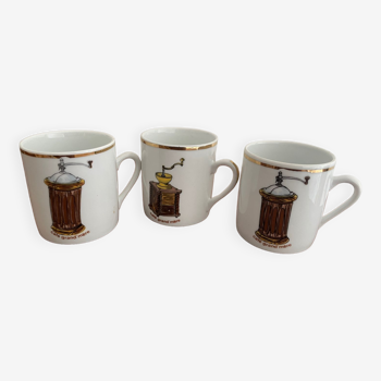 Tasses à café en porcelaine de Chauvigny