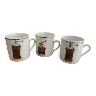 Tasses à café en porcelaine de Chauvigny