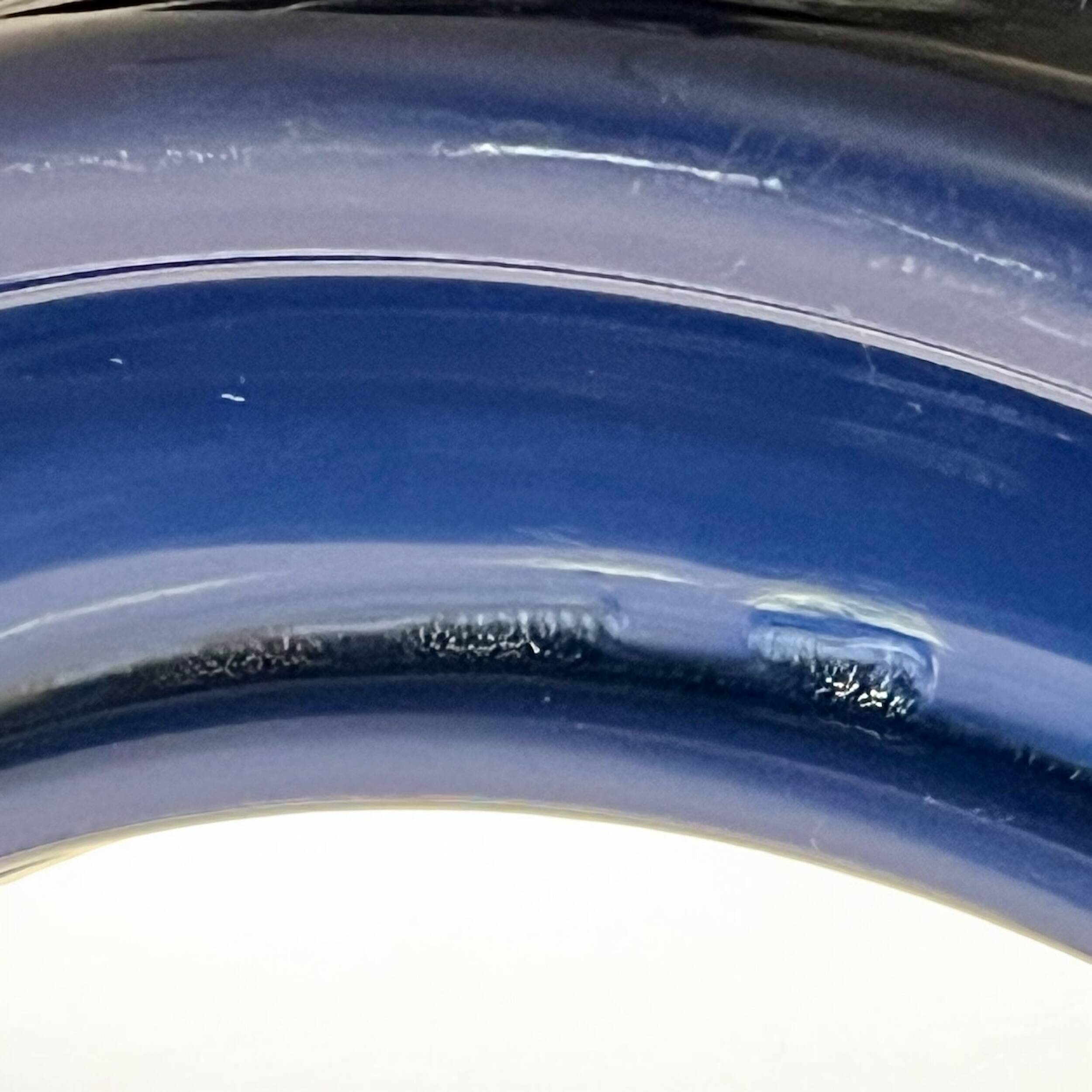 Vintage Wall Mirror with Bold Blue Plastic Frame, 1960s