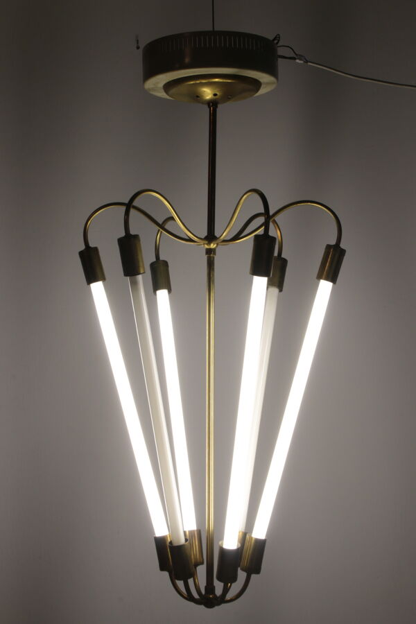 Lustre allemand Art Déco Bauhaus de Kaiser, années 1940