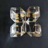 Two old vintage crystal cubes made in France