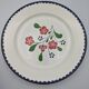 Set of 6 flat plates salins model rosemonde floral decoration