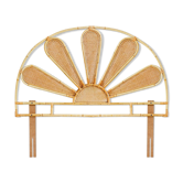 Rattan peacock headboard