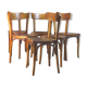 Série de 6 chaises Thonet 1960 bistrot