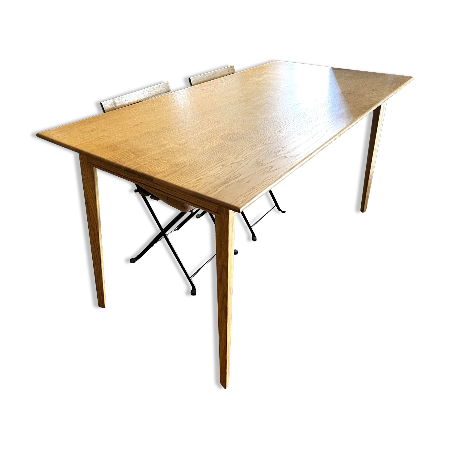 Table à manger sur-mesure en chêne massif — style scandinave - ébéniste