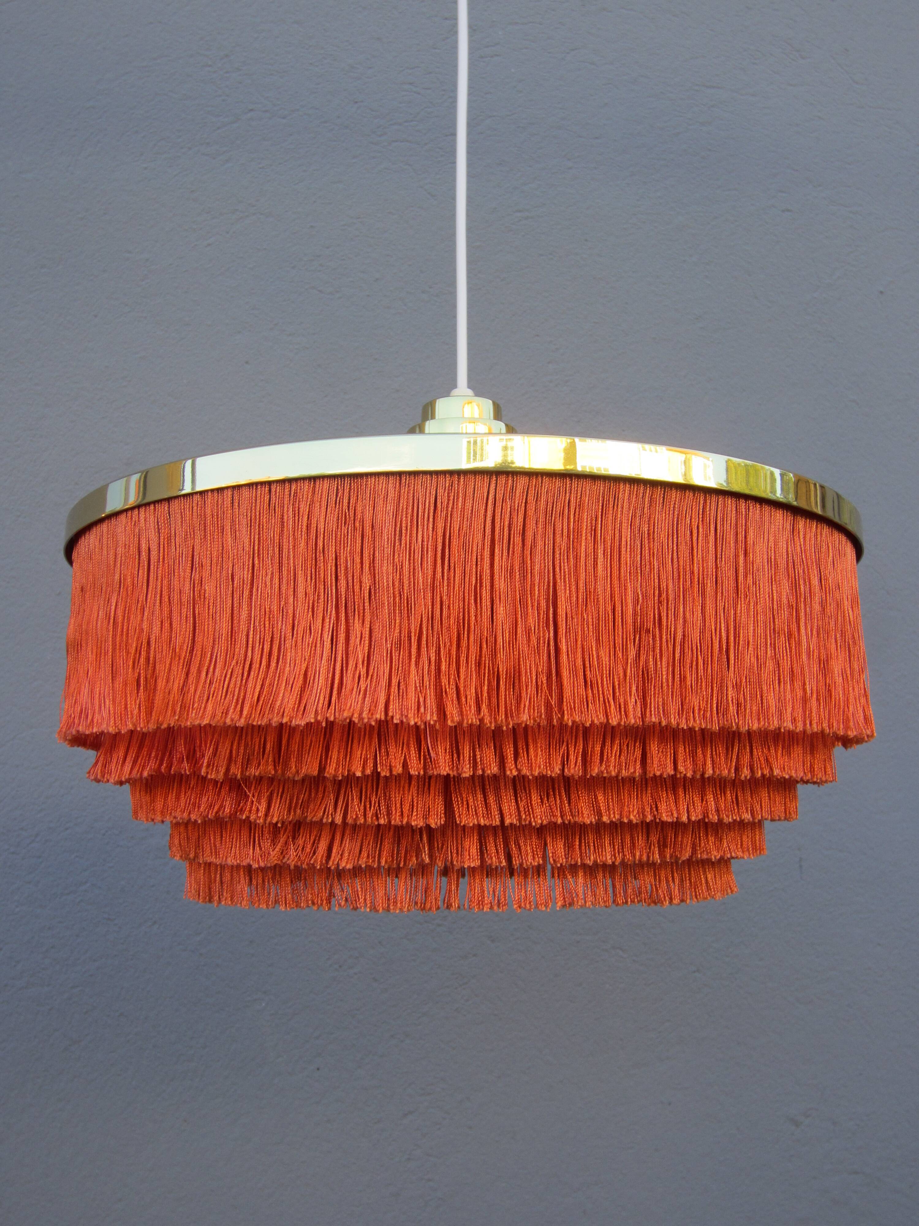 Scandinavian fringed pendant lamp model T-603 by Hans-Agne Jakobsson