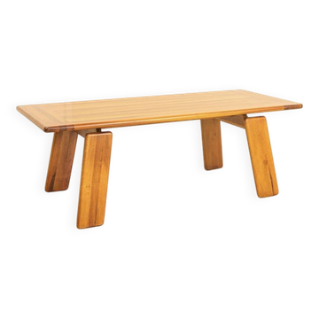 Table "Sapporo" en noyer par Mario Marenco pour Mobil Girgi 70's