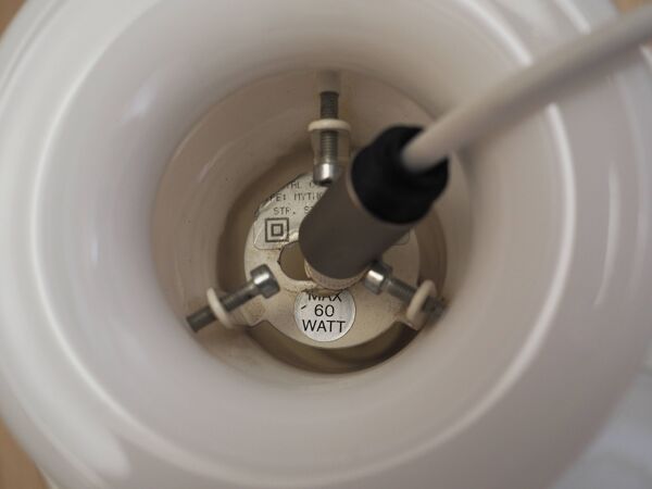 Lampe à suspension, design danois, années 1970, designer : Sidse Werner, production : Holmegaard