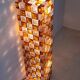 Floor Lamp in Amber and Crystal Pulegoso Glass by Poliarte, Italy, 1970s
