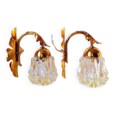 Paire D'Appliques Feuilles D'Acanthes 1970