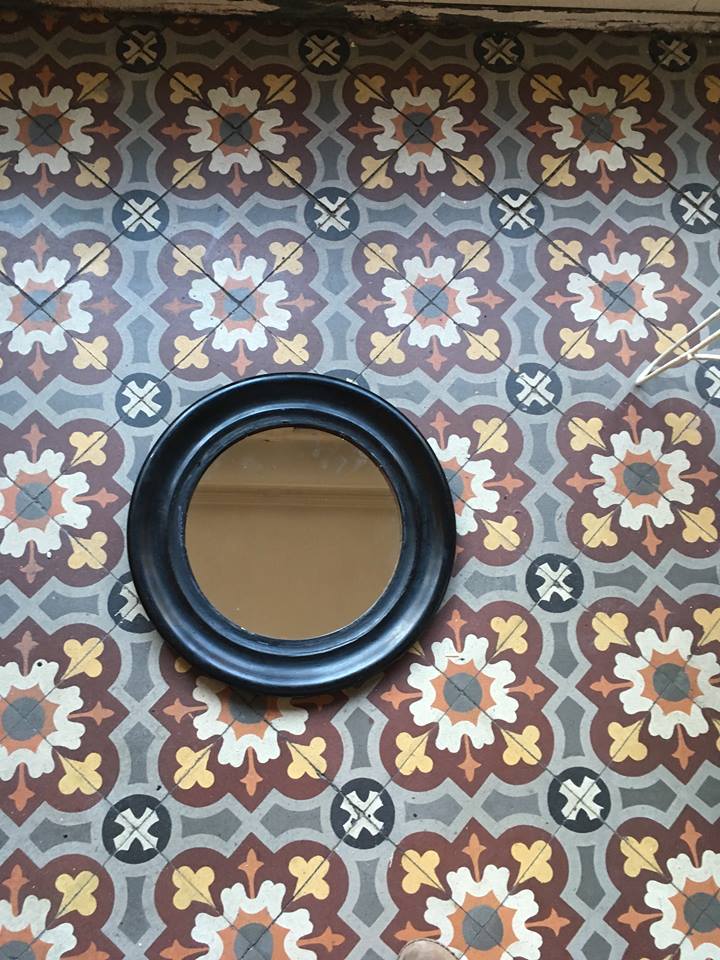 Round mirror style Napoleon III - 37x37cm