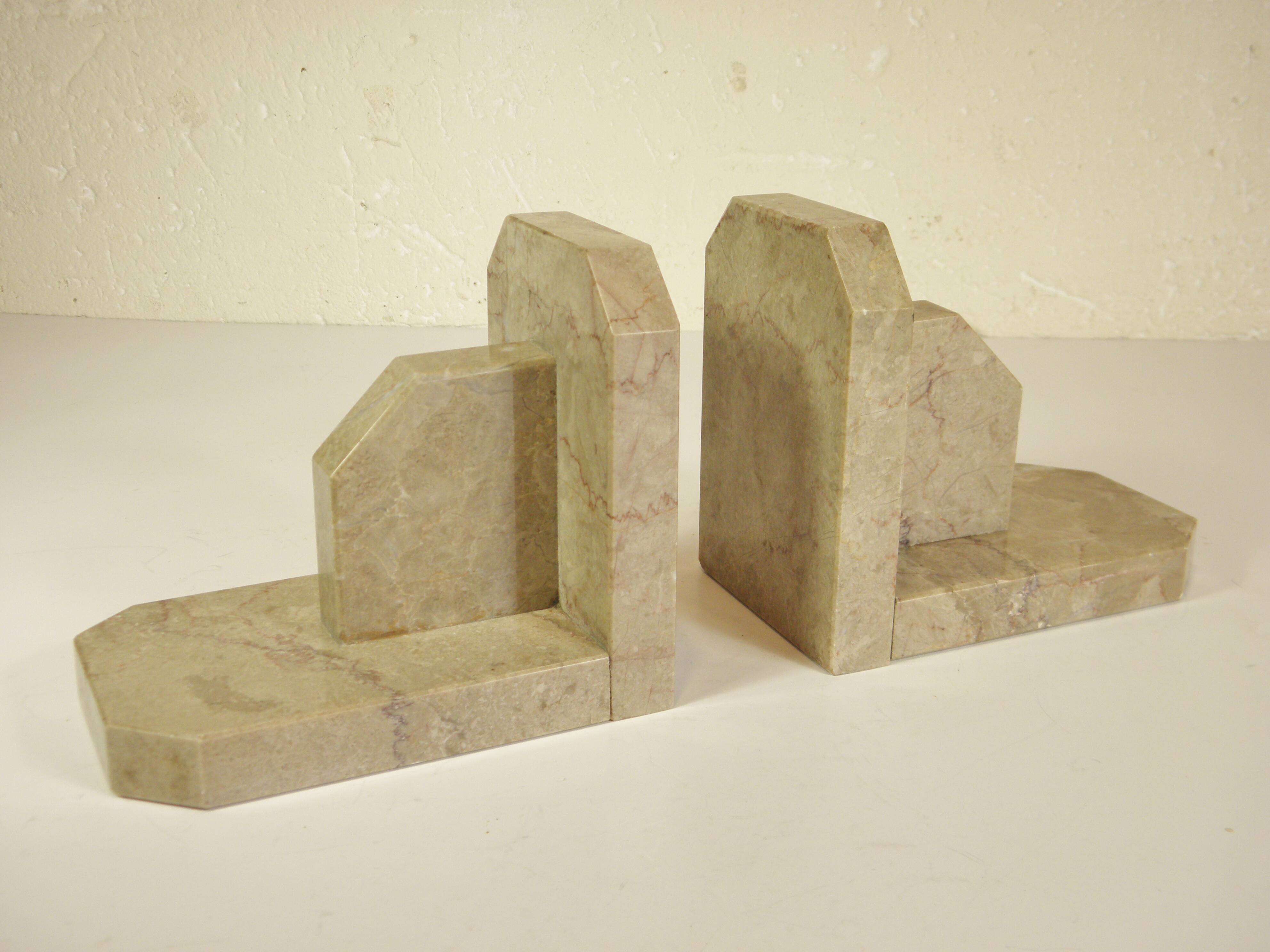 Pair of marble bookends