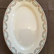 Grand Plat ovale Terre de Fer (36 cm) vers 1900