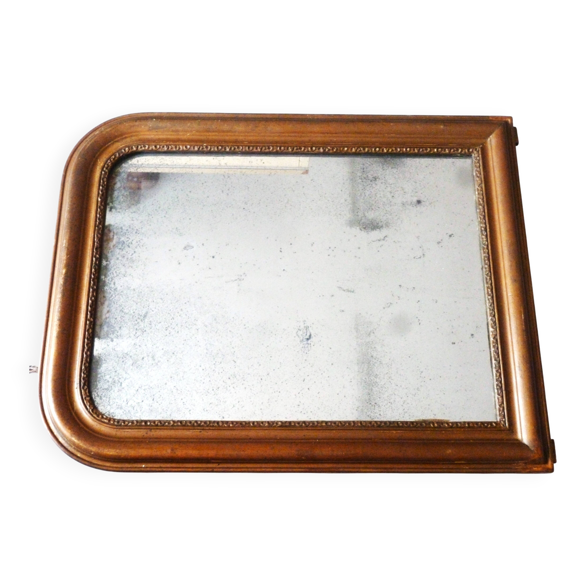 Large Louis-Philippe mercury mirror, antique mirror decoration.