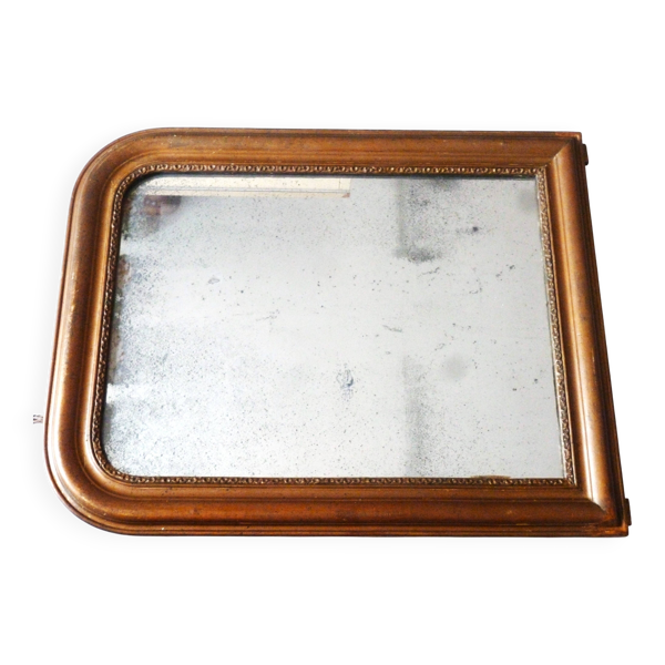 Grand miroir Louis-Philippe au mercure, décoration miroir ancien.