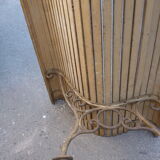 Garden bench wood and cast iron legs