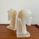 Pair of horse bookends in onyx 70s