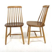 Set of 2 Scandinavian "Pinnstol" chairs in teak, NESTO, Sweden, 1960.