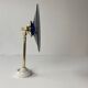 Pair of old vintage blue enamelled wall lamps