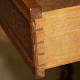 William & Mary antique marquetry drawer desk in Seaweed style.