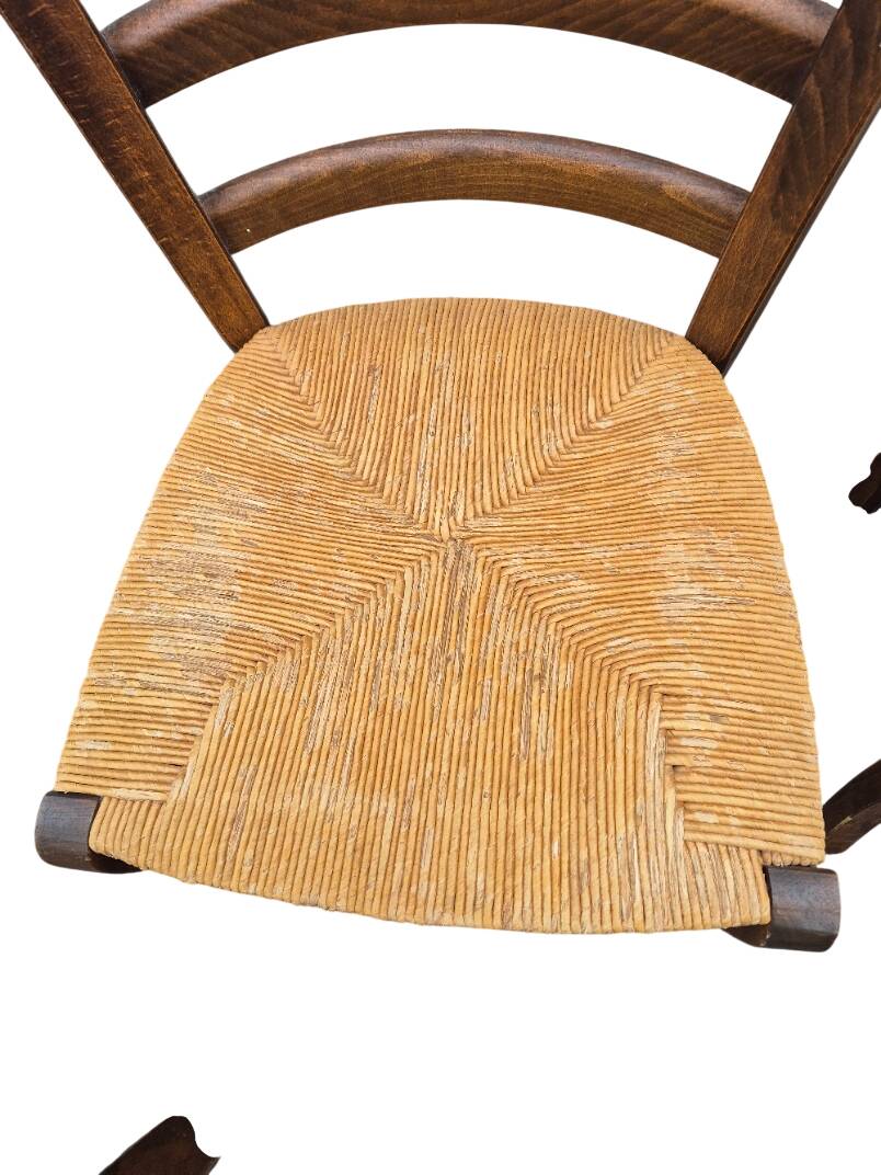 6 chaises + un fauteuil de campagne