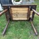Brutalist vintage table in solid oak