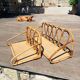 Vintage rattan shelf pair "Celestine"