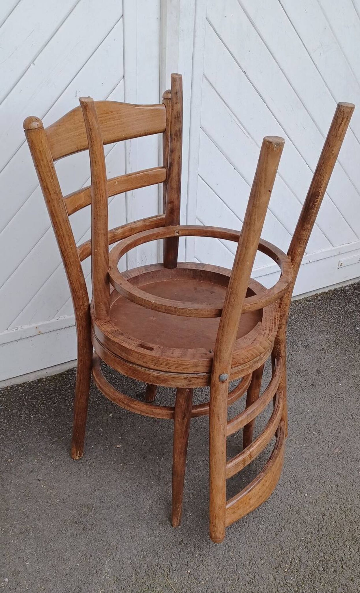 Pair of Baumann bistro chairs