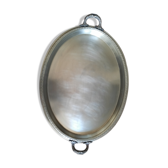 Silver metal tray