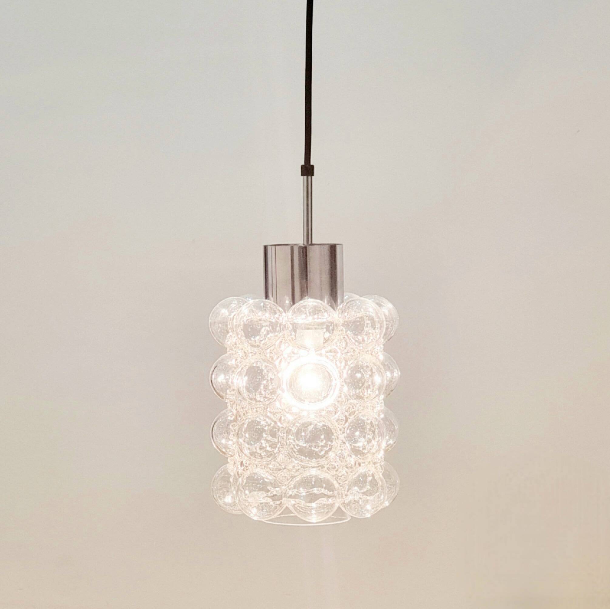 Pair of Mid-Century Modern Bubble Glass Ceiling Lights by Helena Tynell for Limburg, Germany, 1960s