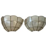 Pair of mother-of-pearl wall lights