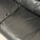 Black leather sofa — Italian postmodern design