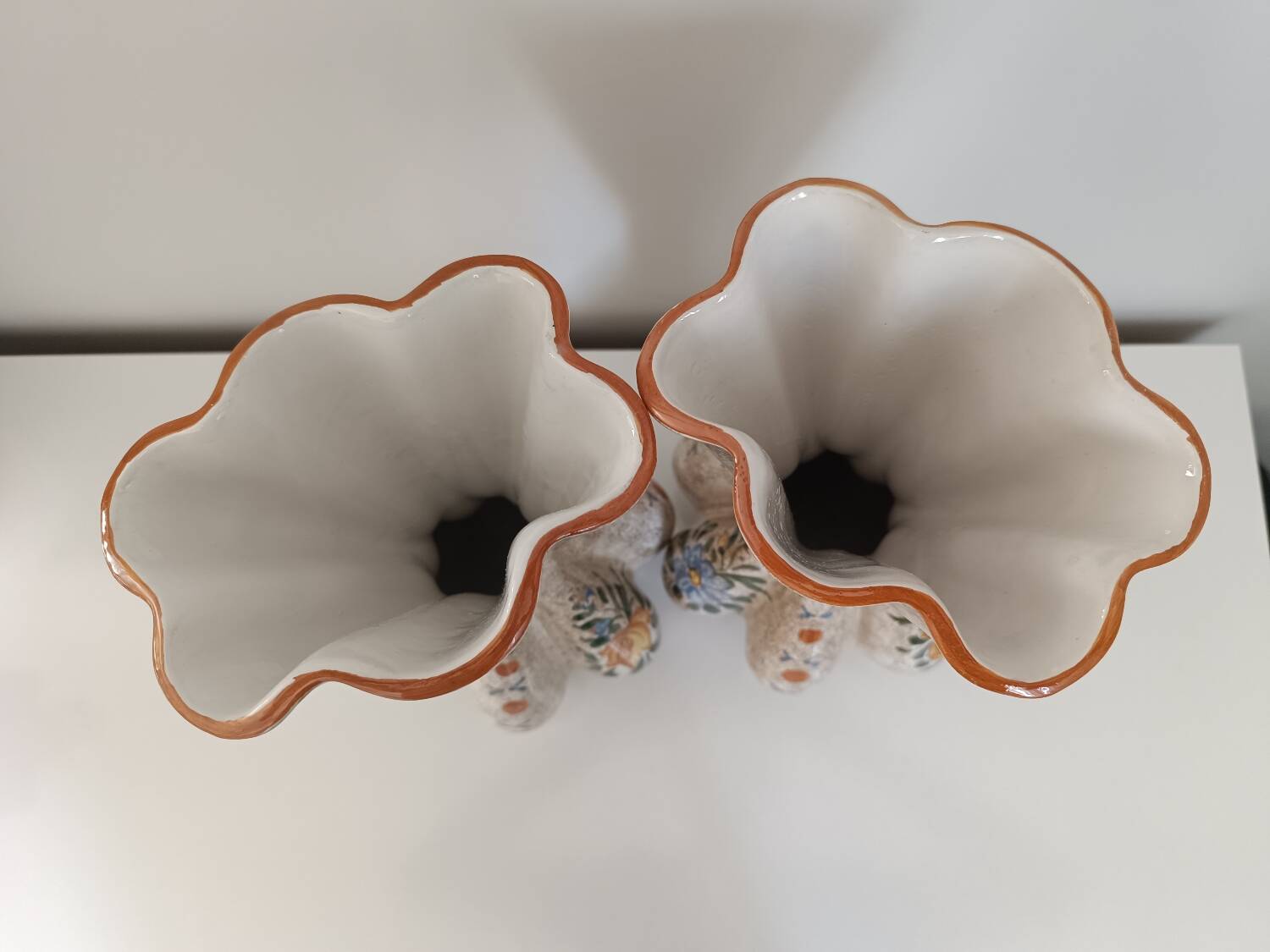 Pair of vintage earthenware vases