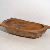 Antique solid wood wabi-sabi bowl (c.1900) #9