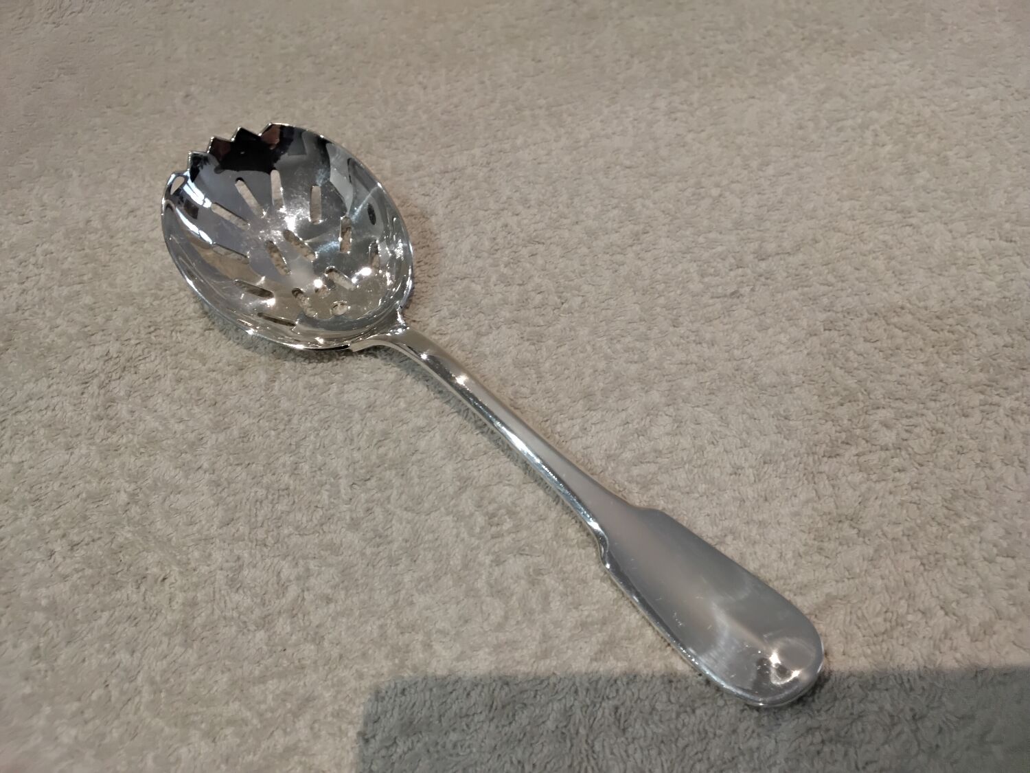 Silver-plated ice cube serving spoon by Christofle Cluny