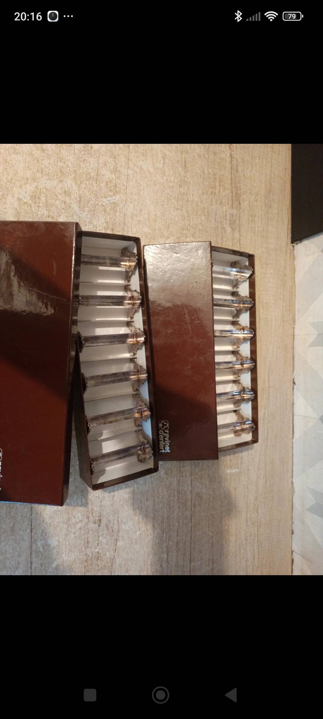 12 silver-plated metal knife rests Ravinet d'Enfert